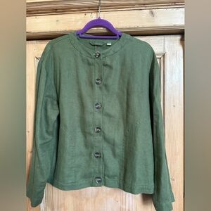 Women's Green Button-Up Jacket